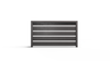 Composite Modern Horizontal Semi-Privacy Rail (3.5 ft. H x 4 ft. W)