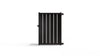 Composite Modern Vertical Semi-Privacy Full Size Fence Gate (6 ft. H x 4 ft. W) *Hanging posts sold separately