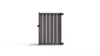 Composite Modern Vertical Semi-Privacy Full Size Fence Gate (6 ft. H x 4 ft. W) *Hanging posts sold separately