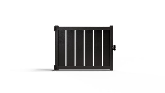 Composite Modern Vertical Semi-Privacy Perimeter Fence Gate (3.5 ft. H x 4 ft. W) *Hanging posts sold separately